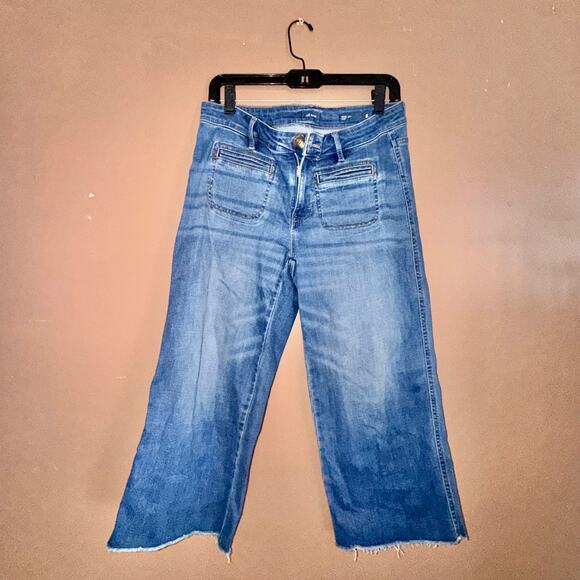 J. Jill Denim Women's Wide Leg Crop Pant Jeans Blue - Size 8 - Picture 4 of 10